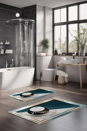 Mijölnir Juego de alfombrillas de baño CT-5095 de 2 piezas Multicolor